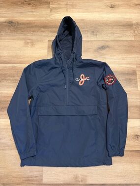 Lexus X Japangeles Anorak Half Zip Windbreaker Jacket Blue XS Oversized M/L